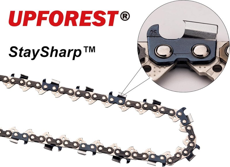 UPFOREST 20 Inch Chainsaw Chain 3 Pack - D70 - .050" Gauge, 3/8" Pitch, 70 Drive Links Low Kickback fits Craftsman, Echo, Homelite, Poulan 5020, Remington(72YL70X3) - Image 3